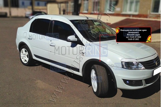 Накладки колесных арок Русская Артель для Renault Logan 2010-2013 г.в.