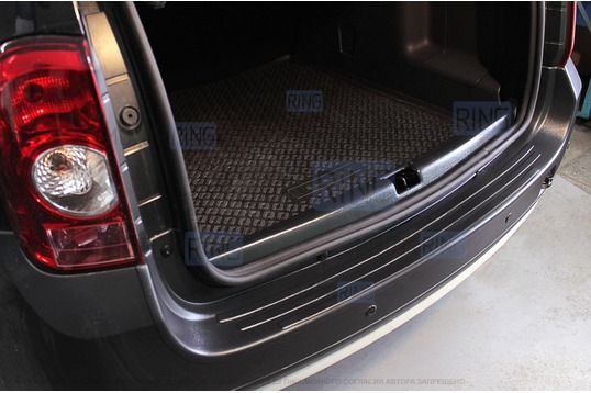 Защита заднего бампера Русская Артель со скотчем для Renault Duster 2010-2014 г.в.