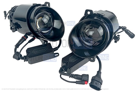 Диодные ПТФ Sal-Man 120W 32000lux с защитой от перегрева и запотевания для Лада Калина 2004-2011 г.в., Калина 2 2013-2018 г.в., Гранта 2011-2017 г.в., Ларгус 2012-2020 г.в., Датсун 2014-2019 г.в., УАЗ Патриот