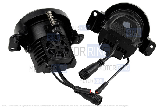 Диодные ПТФ Sal-Man 120W 32000lux с защитой от перегрева и запотевания для Ford Kuga 2008-2012 г.в., Focus 2 2005-2008 г.в.