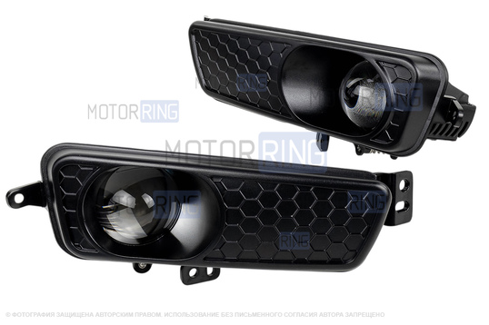 Диодные ПТФ Sal-Man 120W 32000lux (блтижний, дальний) с защитой от перегрева и запотевания для Ford Focus 3 2014-2019 г.в., C-Max 2015-2019 г.в., Transit 2019-2026 г.в.