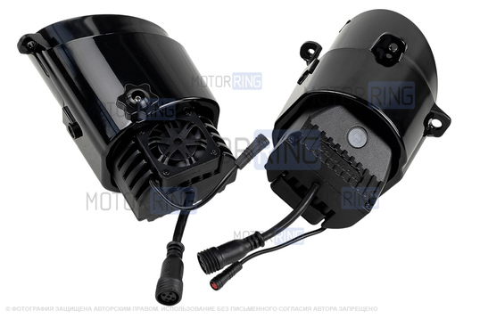 Диодные ПТФ Sal-Man 120W 32000lux (ближний, дальний) с защитой от перегрева и запотевания для Лада Калина 2004-2011 г.в., Калина 2 2013-2018 г.в., Гранта 2011-2017 г.в., Ларгус 2012-2020 г.в., Датсун 2014-2019 г.в., УАЗ Патриот