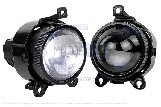 Диодные ПТФ Sal-Man 120W 32000lux (ближний, дальний) с защитой от перегрева и запотевания для Лада Приора, Шевроле Нива с 2009 г.в., Лада Нива 2123, ГАЗ Газель