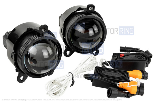 Диодные ПТФ Sal-Man 120W 32000lux (ближний, дальний) с защитой от перегрева и запотевания для Лада Приора, Шевроле Нива с 2009 г.в., Лада Нива 2123, ГАЗ Газель