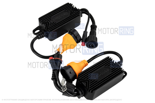 Комплект подключения ПТФ Sal-Man 120W 32000lux (ближний, дальний) с подрулевым переключателем и рамками (кронштейнами) для Лада Веста NG