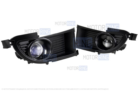 Светодиодные ПТФ Sal-Man 120w 32000lux (ближний, дальний) с защитой от перегрева и запотевания для Mitsubishi Lancer 9 2005-2010 г.в.