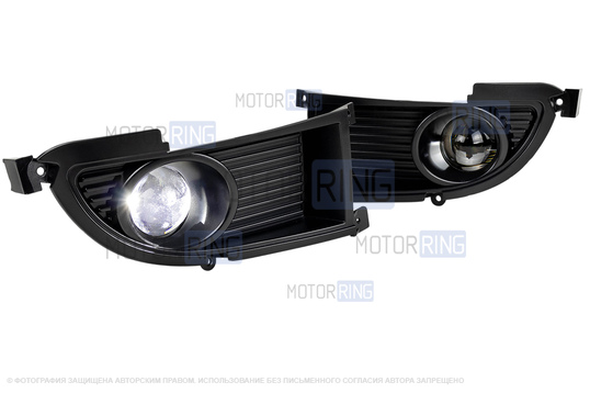 Светодиодные ПТФ Sal-Man 120w 32000lux с защитой от перегрева и запотевания для Mitsubishi Lancer 9 2005-2010 г.в.