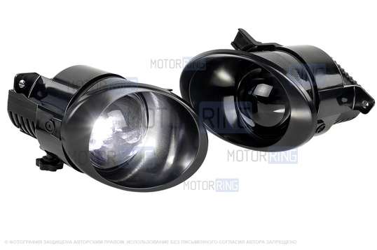 Светодиодные ПТФ Sal-Man 120w 32000lux с защитой от перегрева и запотевания для Volkswagen Jetta 6 2010-2015 г.в., Touareg 2 2010-2014 г.в., Tiguan2 2011-2015 г.в., Golf 6 2008-2012 г.в., Caddy 3 2010-2015 г.в.