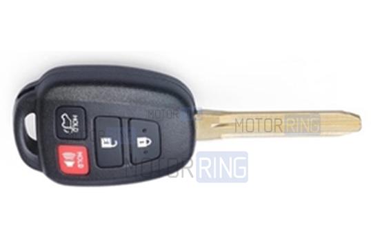 Силиконовый черный чехол ключа (D) с золотистыми акцентами для Toyota Rav4, Prius, Camry, Corolla