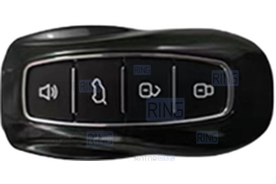 Силиконовый белый чехол смарт-ключа (H) с Хром акцентами для Ford Equator, Tourneo Connect