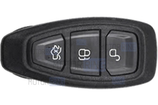 Силиконовый белый чехол смарт-ключа (J) с Хром акцентами для Ford Focus, Mondeo, Kuga, Galaxy, Fiesta