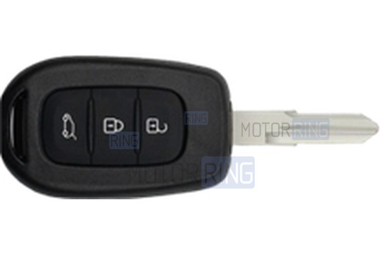 Силиконовый белый чехол ключа (F) с Хром акцентами для Renault Duster, Logan, Sandero, Symbol, Traffic