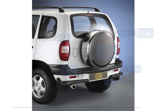 Защита заднего бампера, нерж. Chevrolet Niva