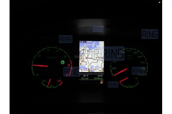 Электронная комбинация приборов Итэлма с GPS навигацией для Лада Приора после июня 2012 года