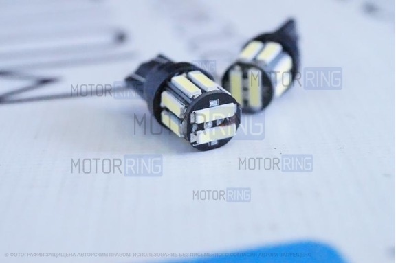 Светодиодные лампы T10 10smd 7020 1061