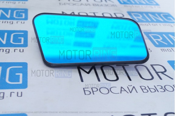 Зеркальный элемент (стекло) без обогрева, с бирюзовым антибликом на ВАЗ 2108-21099, 2113-2115
