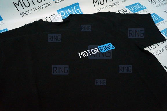 Футболка с эмблемой «MotorRING» Black style