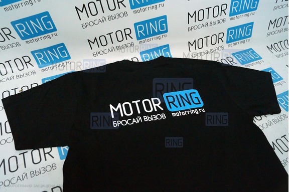 Футболка с эмблемой «MotorRING» Black style