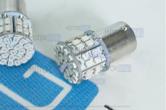Светодиодные лампы 1156 50 smd красные 0999