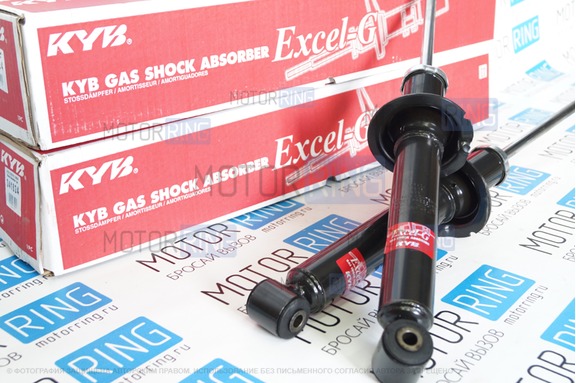 Оригинальные газомасляные амортизаторы задней подвески KYB Excel-G (Каяба) для Лада Приора