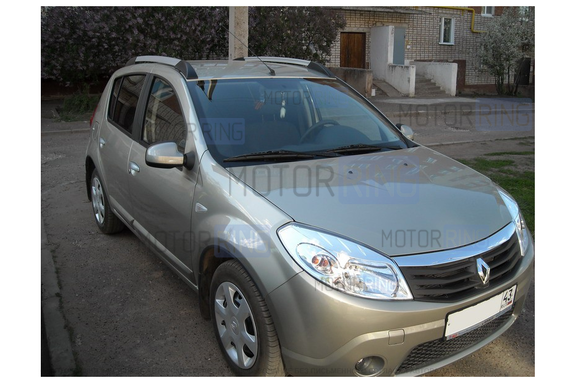 Рейлинги АПС серые для Renault Sandero 2010-2014 г.в.