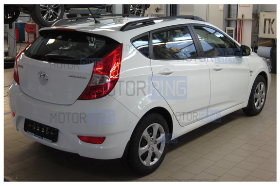 Рейлинги черные АПС для Hyundai Solaris хэтчбек 2011-2017 г.в.