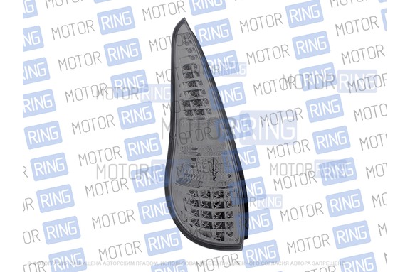 Задние светодиодные фонари ProSport RS-04609 для Лада Калина (хетчбэк), тонированные, хром