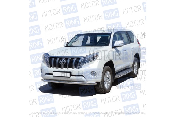 Защита порогов ТехноСфера Труба d40 для Toyota Land Cruiser Prado 150 2013-2017 г.в.