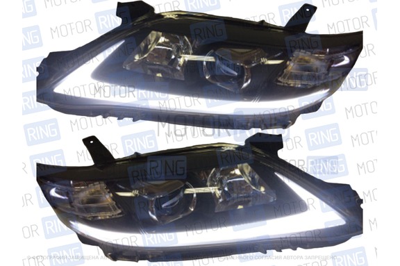 Передние фары черные для Toyota Camry 2007-11