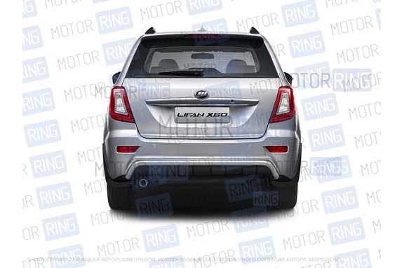 Защита заднего бампера PT Group 51мм из нержавеющей стали для Lifan X60