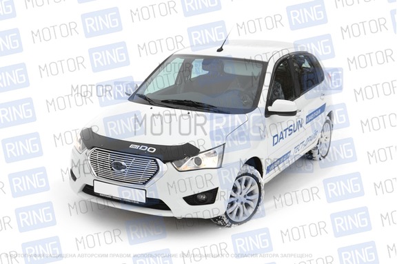 Накладка PT Group 10мм из нержавеющей стали на решетку радиатора для Datsun Mi-DO, On-DO с 2020 г.в. (рестайлинг)