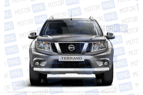 Защита переднего бампера PT Group одинарная 63мм для Nissan Terrano 2014