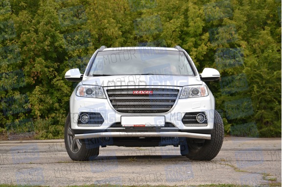 Защита переднего бампера PT Group одинарная 63мм из нержавеющей стали для Haval H6