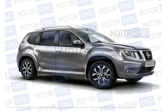 Защита порогов PT Group вогнутая 63мм для Nissan Terrano 2014