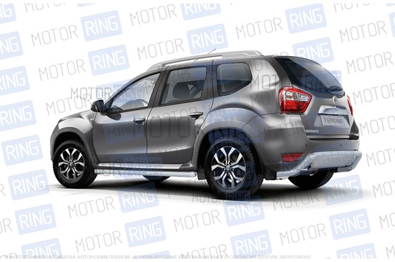 Защита порогов PT Group вогнутая 63мм для Nissan Terrano 2014