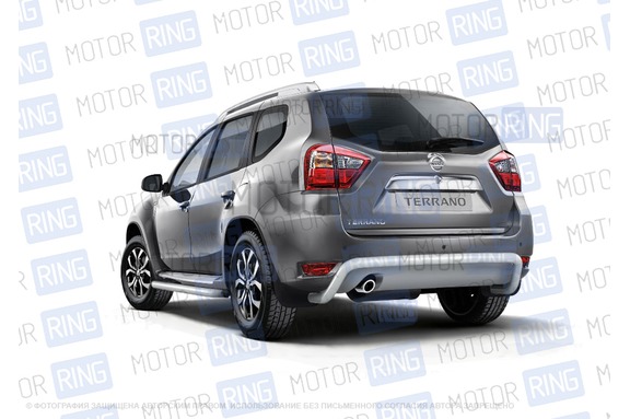 Защита заднего бампера PT Group 51мм для Nissan Terrano