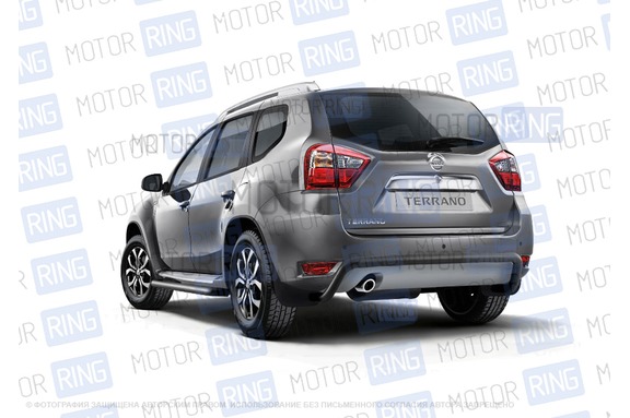 Защита заднего бампера PT Group 51мм для Nissan Terrano