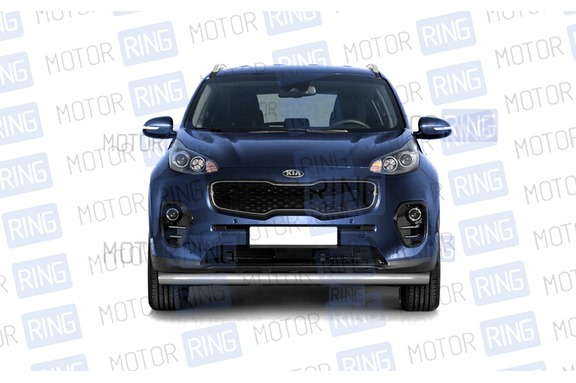 Защита переднего бампера PT Group одинарная 63мм из нержавеющей стали для KIA Sportage с 2016 г.в.