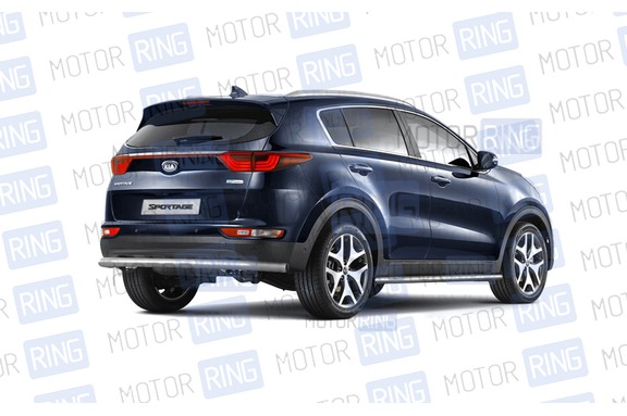 Защита заднего бампера PT Group одинарная 63мм из нержавеющей стали для KIA Sportage с 2016 г.в.