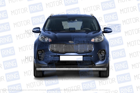 Накладка PT Group 10мм из нержавеющей стали на решетку радиатора для KIA Sportage с 2016 г.в.