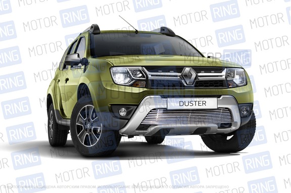 Накладка PT Group 10мм на решетку бампера для Renault Duster 2016-2020 г.в.