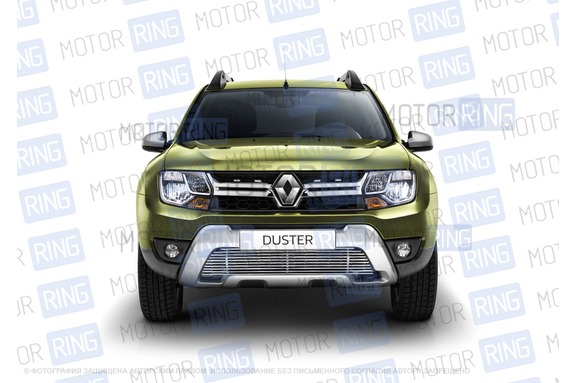 Накладка PT Group 10мм на решетку бампера для Renault Duster 2016-2020 г.в.
