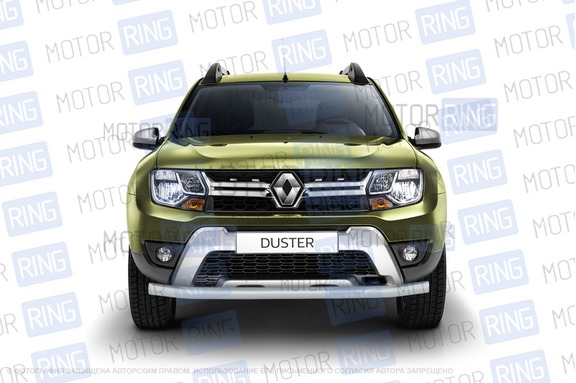 Защита переднего бампера PT Group одинарная 63мм Черная шагрень для Renault Duster с 2016 г.в., Nissan Terrano с 2014 г.в.