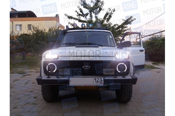 Оригинальные светодиодные (LED) подфарники Тюн-Авто с ДХО и динамическим поворотником для Лада 4х4 (Нива)