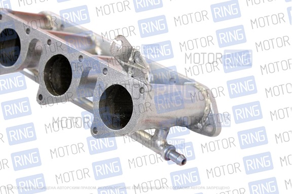 Впускной коллектор 4-х дроссельной системы впуска для ВАЗ 2108-15 16V, Stinger Sport горизонтальный под дроссельный узел Toyota Levin (Silver Top) с дудками