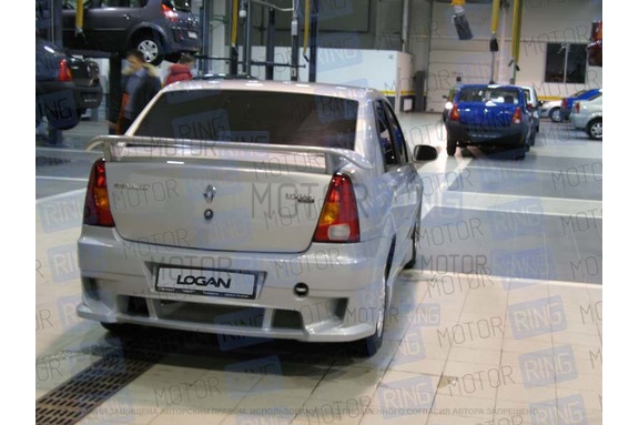 Задний бампер «POWER DM» для Renault Logan