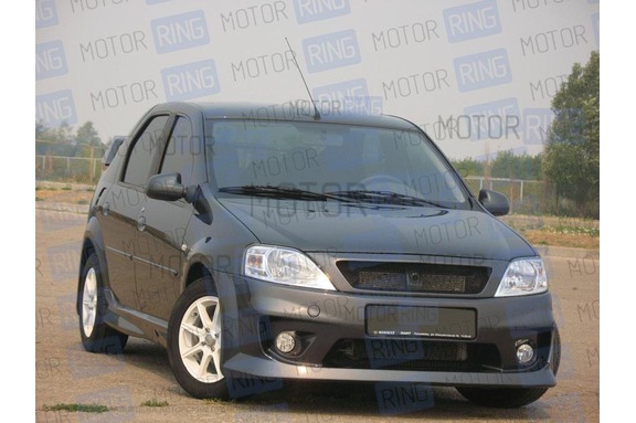 Передний бампер POWER DM фаза 2 неокрашенный для Renault Logan