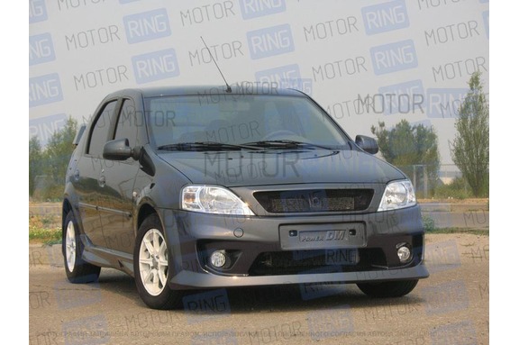 Передний бампер POWER DM фаза 2 неокрашенный для Renault Logan