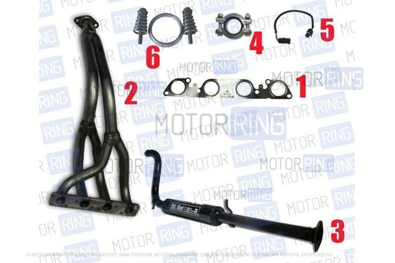 Выпускной комплект Stinger Auto без глушителя для 16 кл Лада Калина, Калина 2
