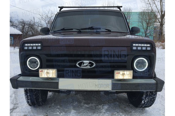 Оригинальные светодиодные (LED) подфарники Тюн-Авто с ДХО и динамическим поворотником для Лада 4х4 (Нива)